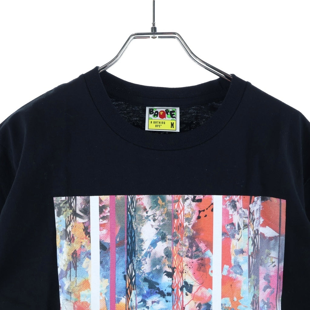 A BATHING APE(アベイシングエイプ) × Futura Graffiti Art フューチュラ グラフィティ アートプリント 半袖Tシャツ カットソー ブラック