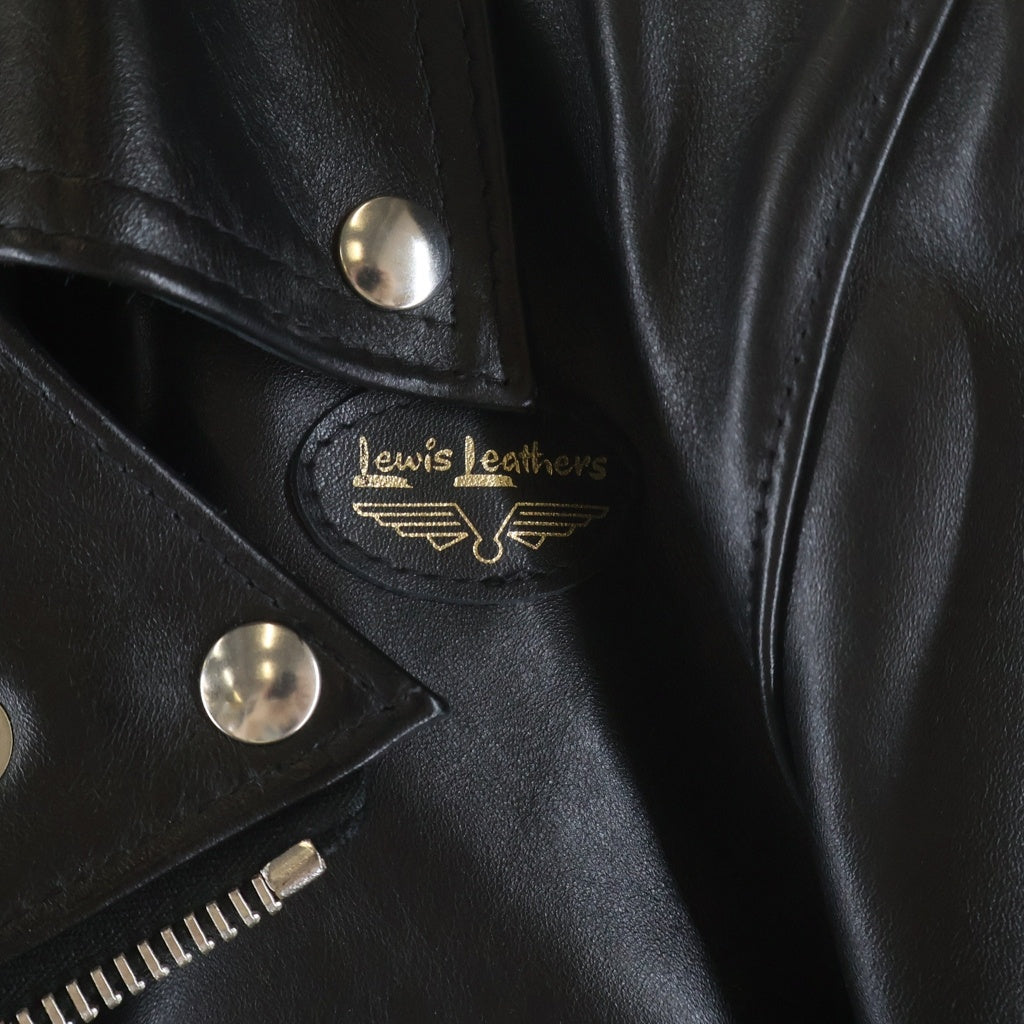 Lewis Leathers(ルイスレザー) CYCLONE TIGHT FIT REAL HIDE サイクロン タイトフィット リアル ハイド ジップアップ ダブルライダース レザー ジャケット ブラック