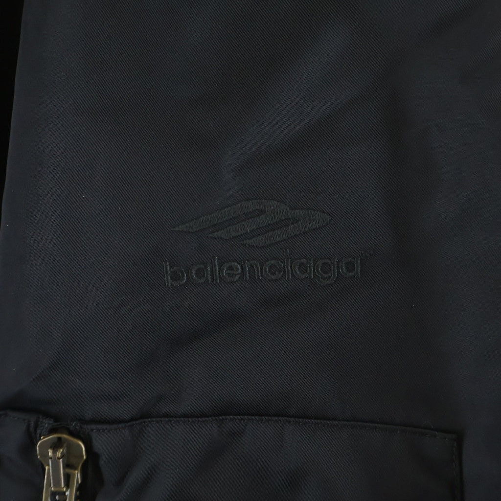 BALENCIAGA(バレンシアガ) 23SS Light Bomber フーデッド ナイロン ボンバージャケット ブラック 698843 TL025