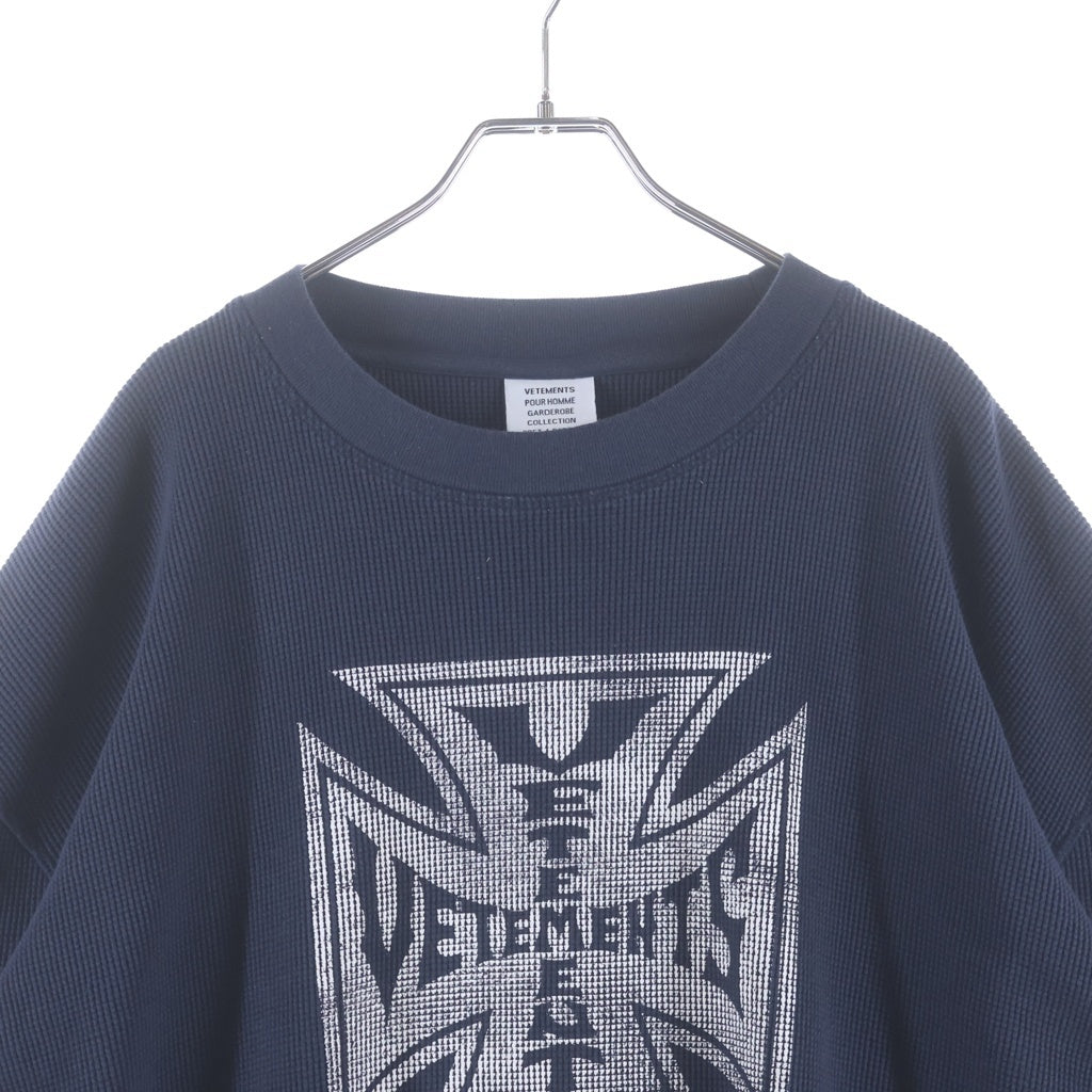 VETEMENTS(ヴェトモン) 26SS Biker Cross Waffle L/S T-Shirt バイカー