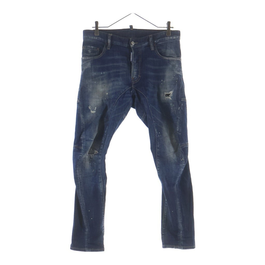 DSQUARED2(ディースクエアード) 21SS MEDIUM WASH 4 TIDY BIKER JEANS ミディアムウォッシュタイディバイカージーンズ デニムスキニーパンツ インディゴ SL74LB0873 S30342