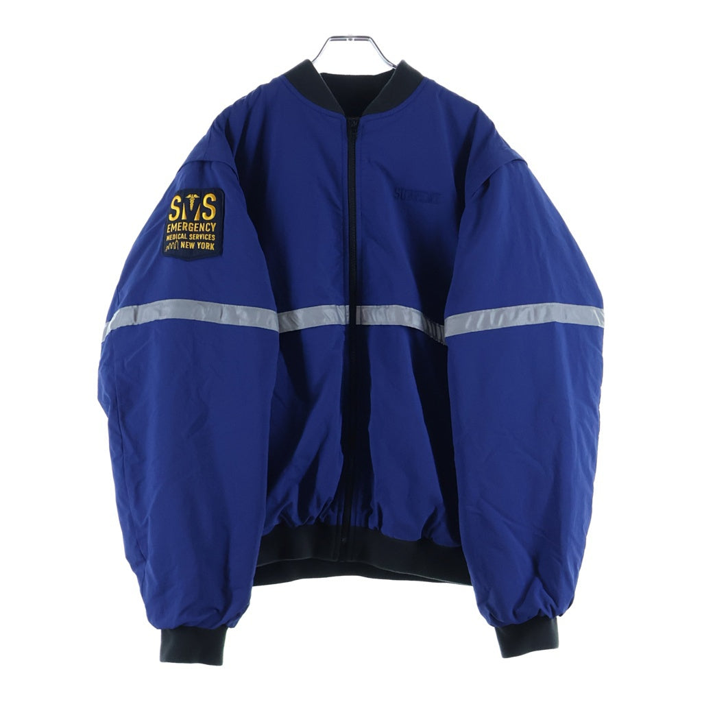 SUPREME(シュプリーム) 26SS Zip-Off Sleeve Reflective Stripe Jacket ジップオフ スリーブ リフレクティブ ストライプ ジャケット ブルー