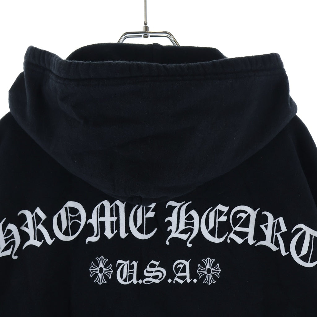 CHROME HEARTS(クロムハーツ) SWTSHRT HD ZIP 胸ロゴプリント バック