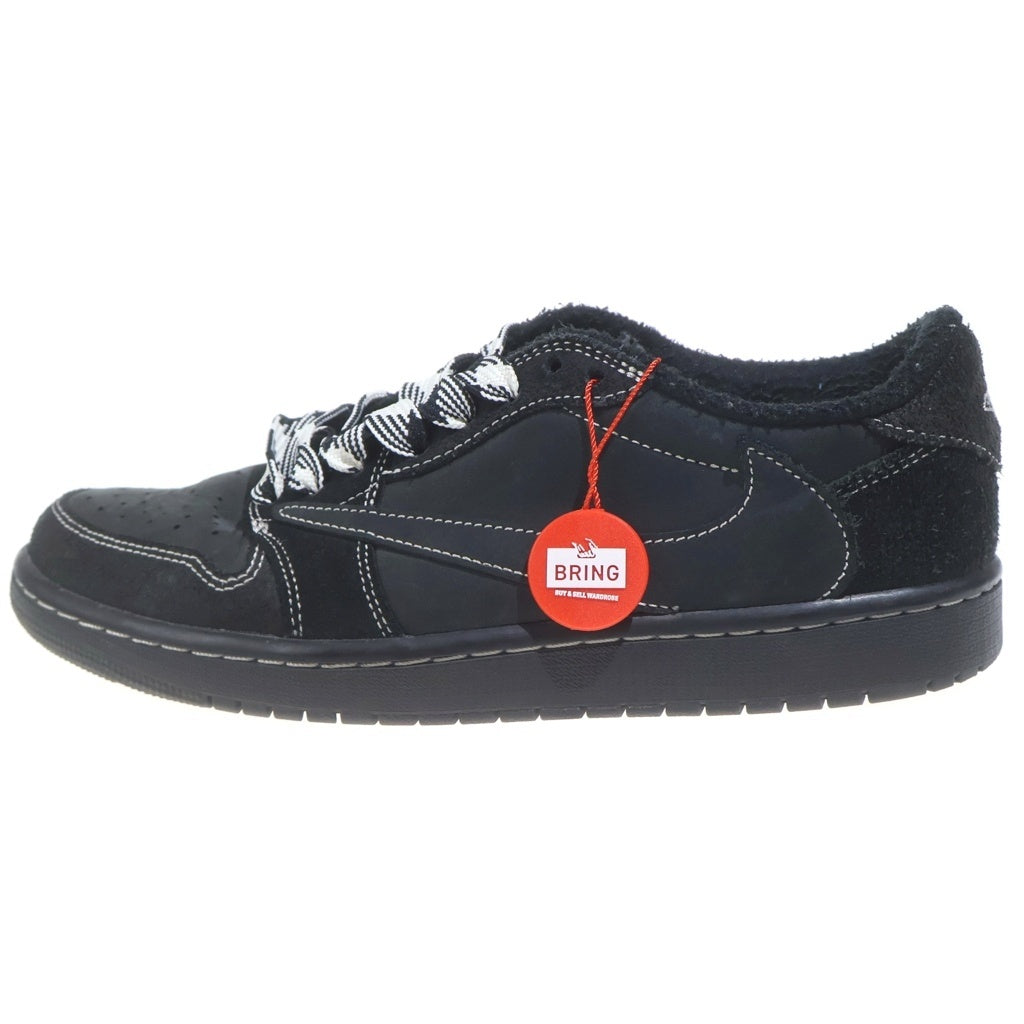NIKE(ナイキ) ×TRAVIS SCOTT AIR JORDAN 1 LOW OG SP BLACK PHANTOM DM7866-001 エアジョーダン1 ブラックファントム ローカットスニーカー ブラック US8/26cm