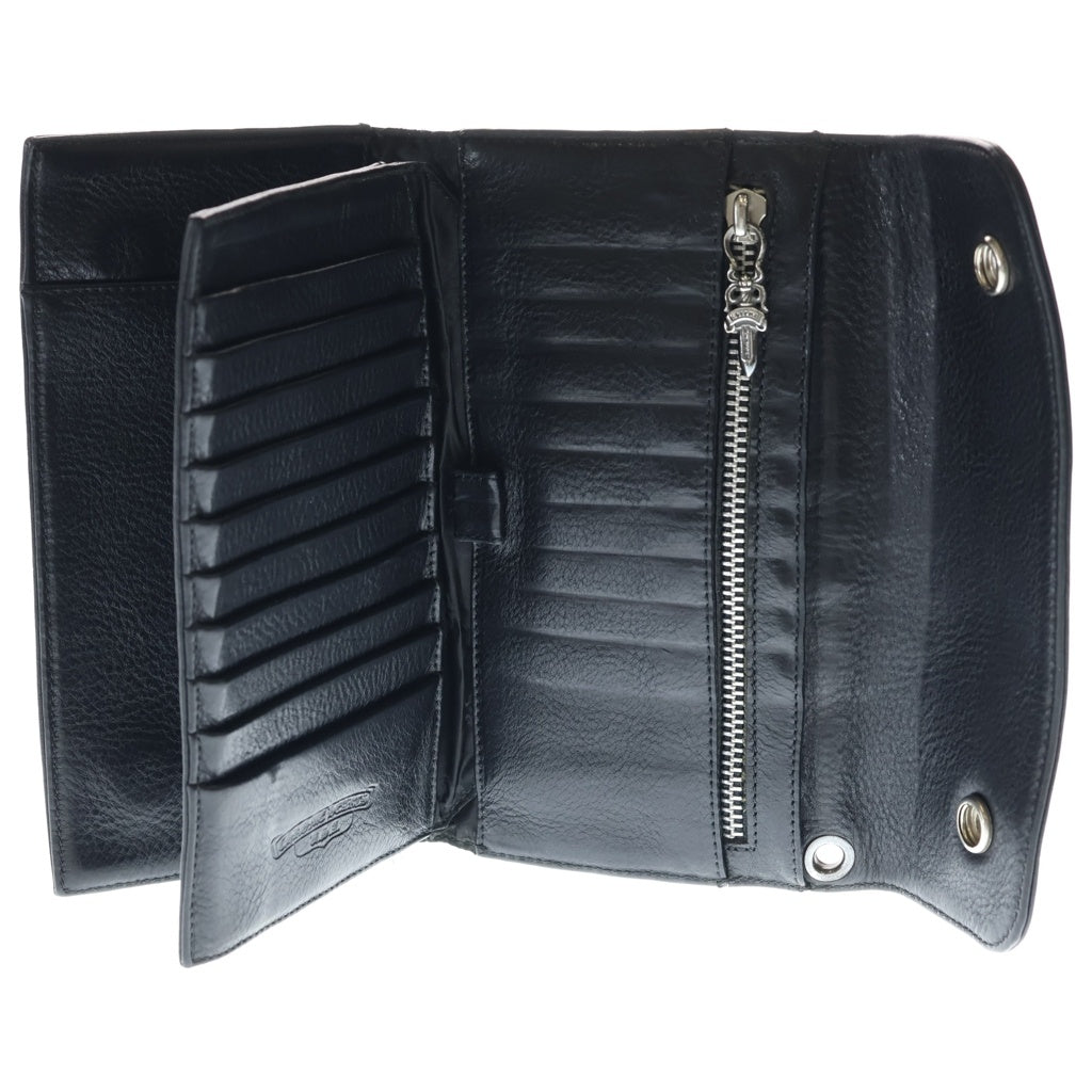 CHROME HEARTS(クロムハーツ) WAVE ウェーブ レザーウォレット 財布 ブラック