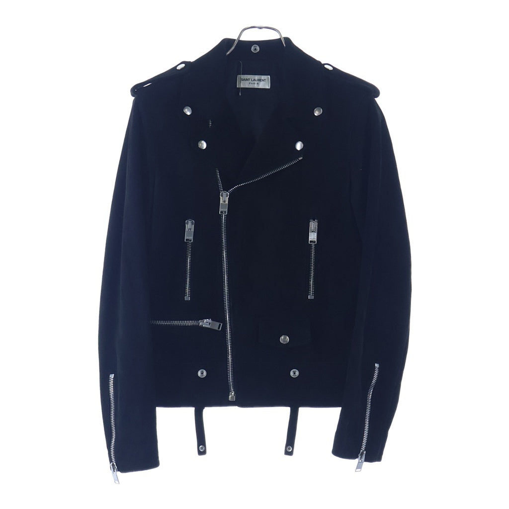 SAINT LAURENT PARIS(サンローランパリ) L01 Classic Motorcycle Jacket クラシック モーターサイクル ダブルライダース スウェード レザー ジャケット ブラック 484284 Y5NM1