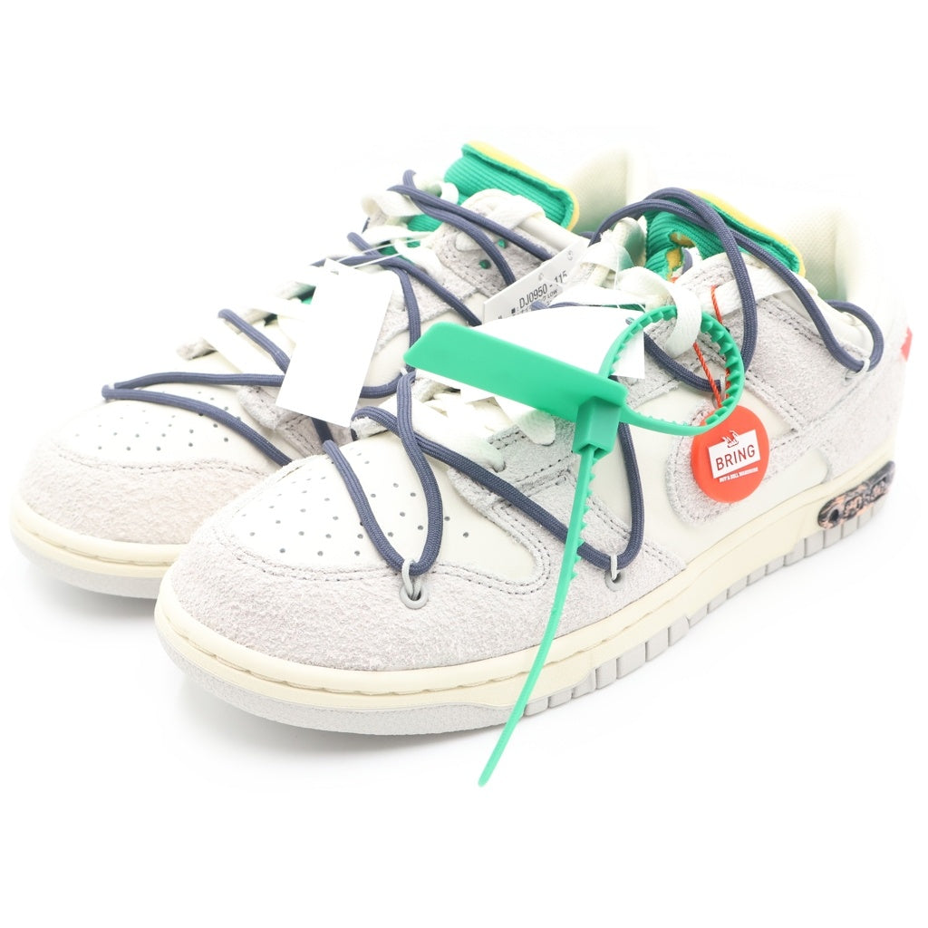 NIKE(ナイキ) ×OFF WHITE DUNK LOW The 50 Collection Lot 20 DJ0950-115 オフホワイト ダンクロー ローカットスニーカーシューズ グレー/ネイビー/グリーン US9/27.0cm