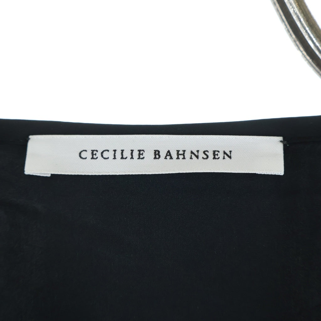 CECILIE BAHNSEN(セリシーバンセン) 変形ワンピース リサイクルポリエステル ブラック レディース EDI-0009