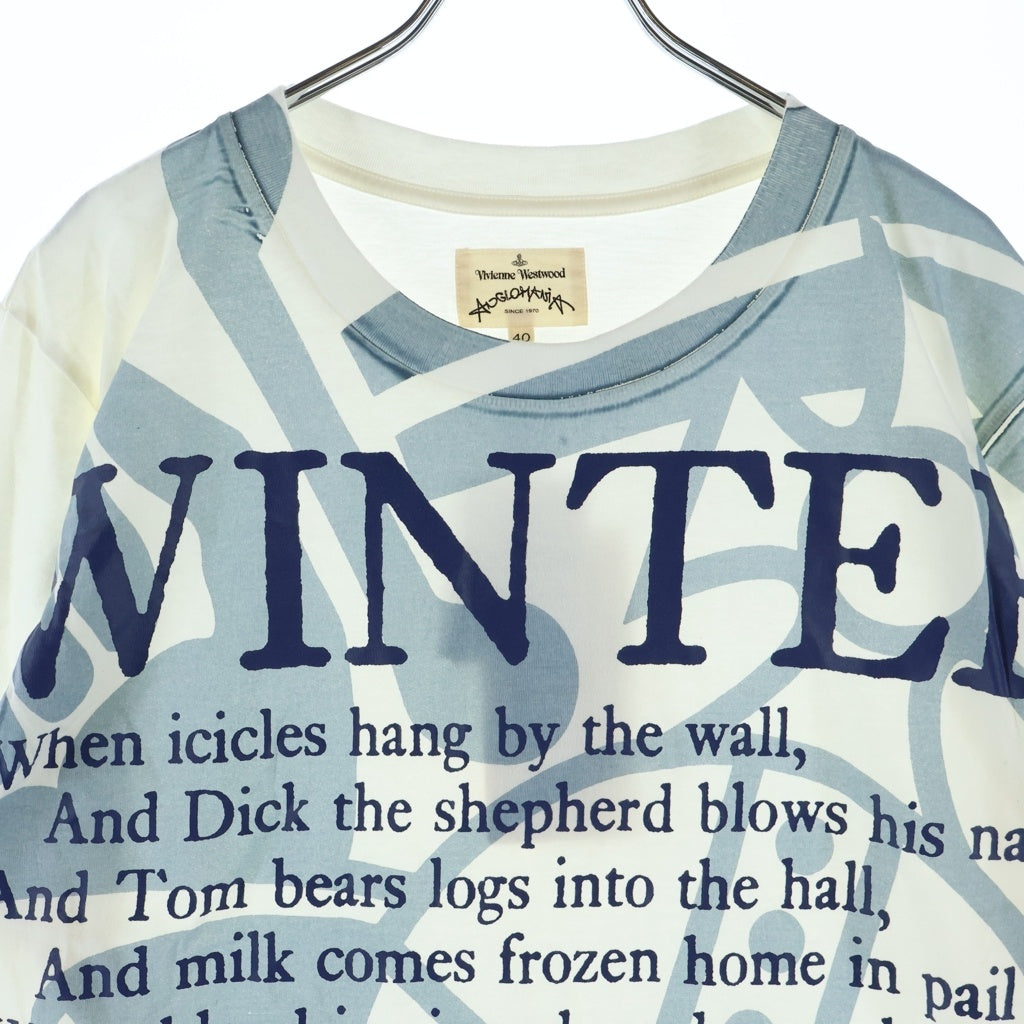 Vivienne Westwood(ヴィヴィアンウエストウッド) WINTER ウィンター 半袖Tシャツ カットソー ホワイト/ブルー