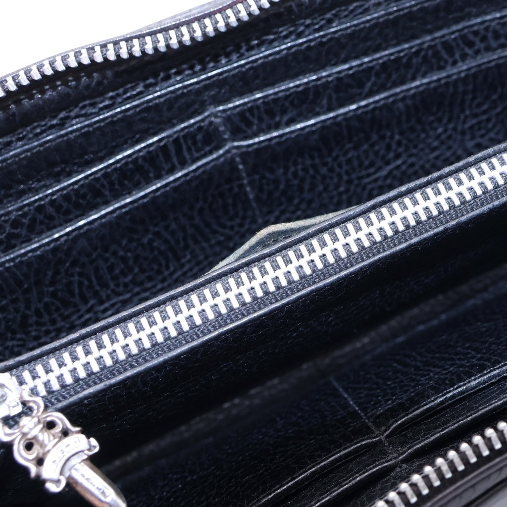 CHROME HEARTS(クロムハーツ) REC F ZIP フィリグリープラス ラウンドジップ長財布 ウォレット ブラック