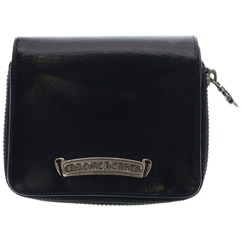 CHROME HEARTS(クロムハーツ) SQ ZIP BILL スクエアジップビル レザーウォレット 財布 ブラック
