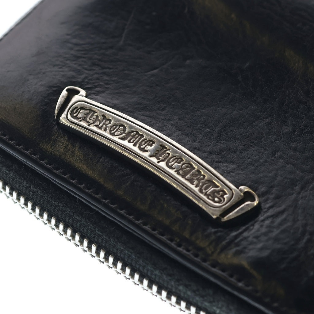 CHROME HEARTS(クロムハーツ) SQ ZIP BILL スクエアジップビル レザーウォレット 財布 ブラック