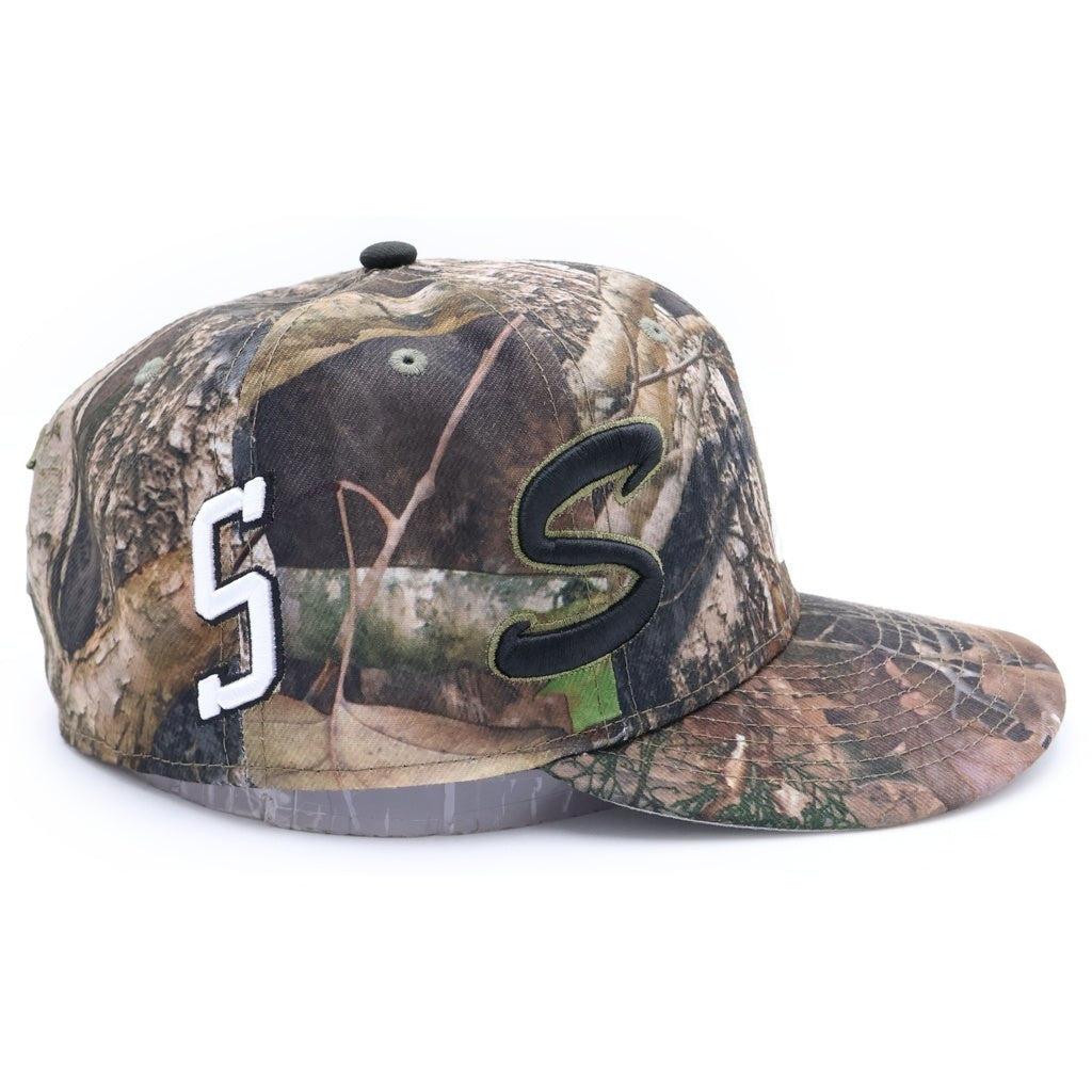 SUPREME(シュプリーム) 25SS ×NEW ERA Multi S Logo ニューエラ ロゴ刺繍 ベースボールキャップ 帽子 カモフラ