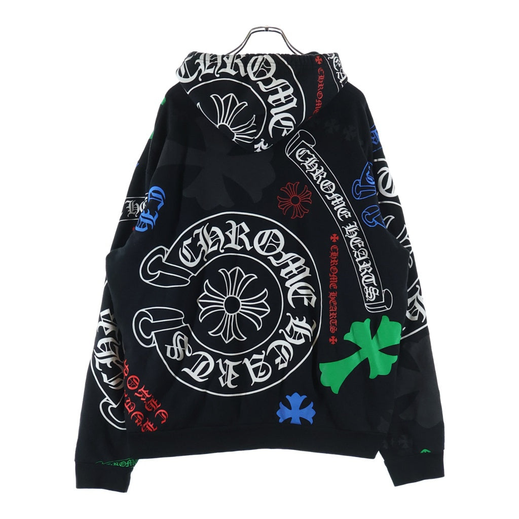 CHROME HEARTS(クロムハーツ) STENCIL HOODIE ステンシルプリント プルオーバーパーカー フーディー ブラック