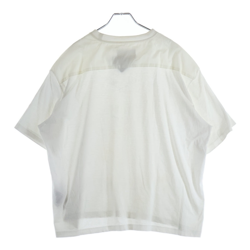 PRADA(プラダ) ビジュートライアングルロゴ スタッズ 半袖Tシャツ カットソー ホワイト UJN838 S231 12H4