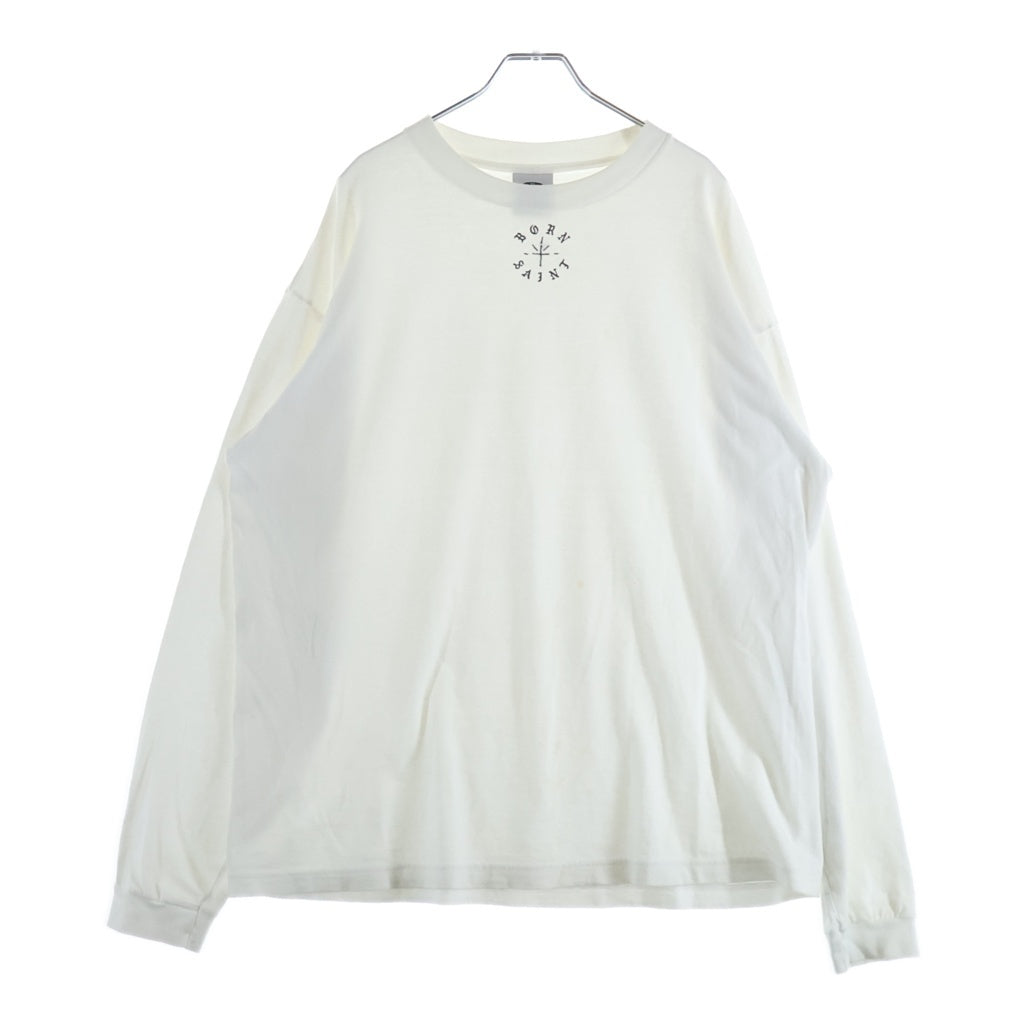 SAINT MICHAEL(セントマイケル) 24SS BR_LS TEE ボーンレイズ フロントプリント長袖カットソー ホワイト SM-YS8-0000-C09