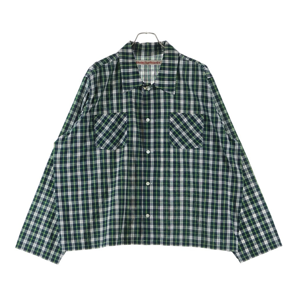 NO BRAND(ノーブランド) 【Stockholm Surfboard Club】CLUB OVERSHIRT ストックホルム サーフボード クラブ クラブオーバーシャツ チェック グリーン 7854120266