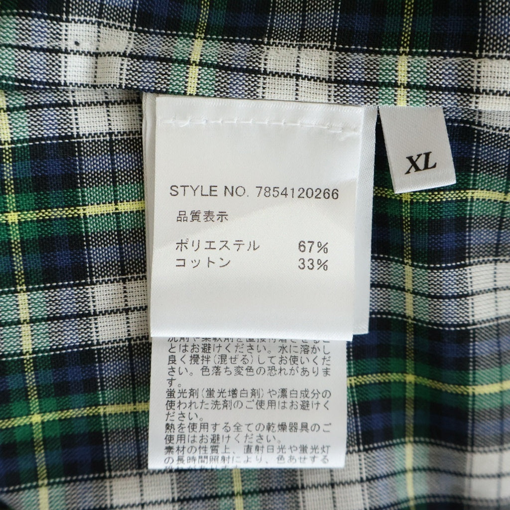 NO BRAND(ノーブランド) 【Stockholm Surfboard Club】CLUB OVERSHIRT ストックホルム サーフボード クラブ クラブオーバーシャツ チェック グリーン 7854120266