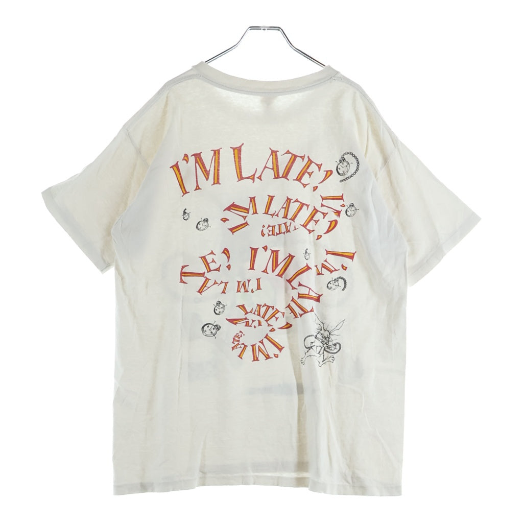 VINTAGE(ヴィンテージ) 90's Alice in Wonderland Tee 不思議の国のアリス 白うさぎ 半袖Tシャツ カットソー ホワイト