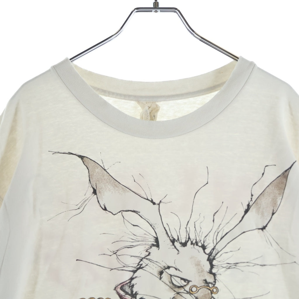 VINTAGE(ヴィンテージ) 90's Alice in Wonderland Tee 不思議の国のアリス 白うさぎ 半袖Tシャツ カットソー ホワイト