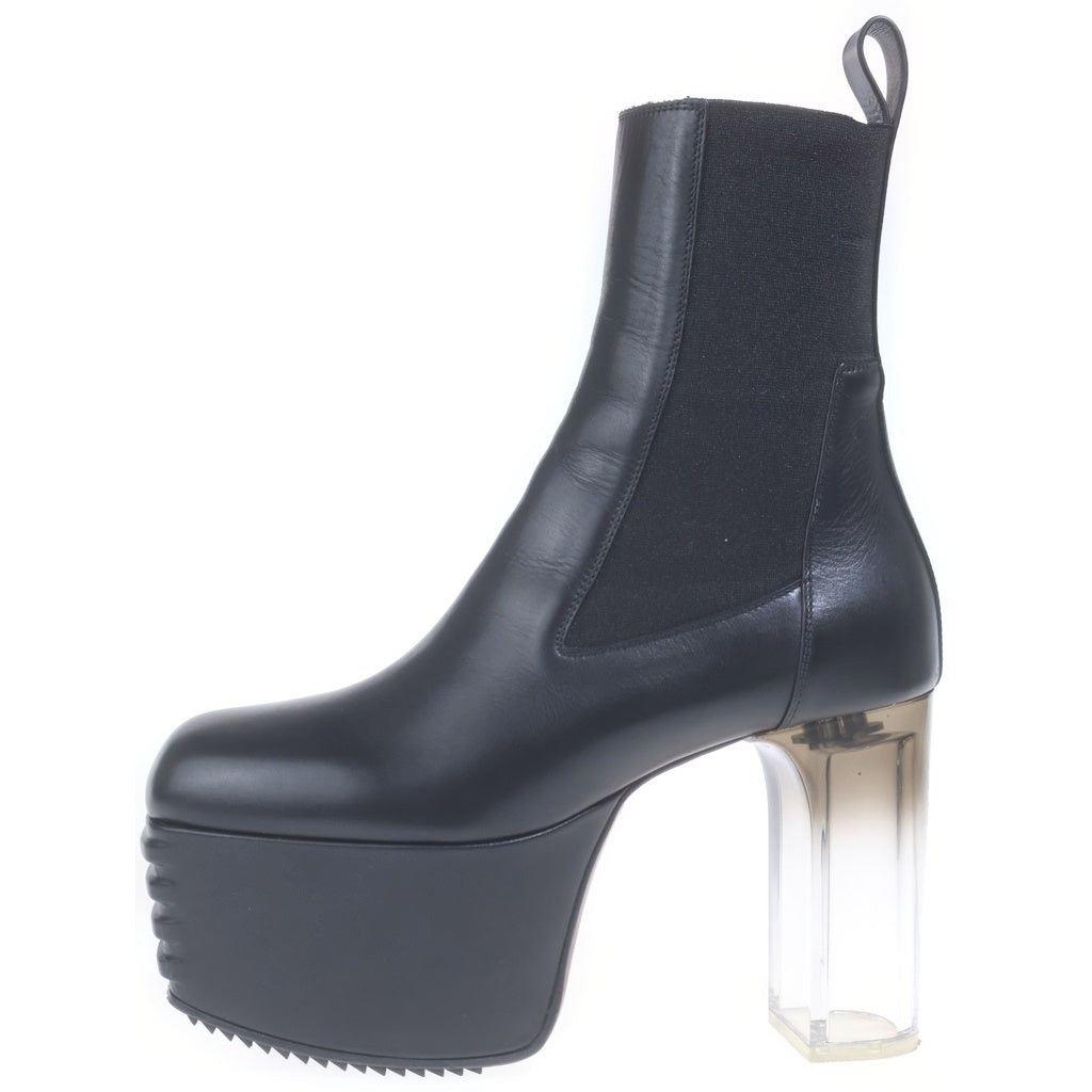 Rick Owens(リックオウエンス) KISS BOOTS キス ブーツ クリアヒール レザーブーツ ブラック