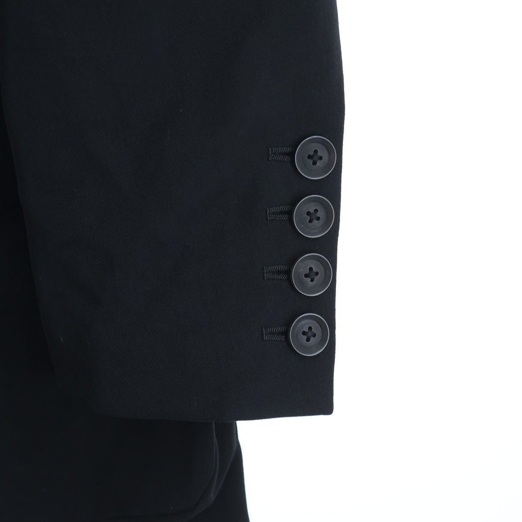 Yohji Yamamoto POUR HOMME(ヨウジヤマモト プールオム) 21AW フラシ胸あて 絞1AW フラシ胸あてボタン止め テーラードジャケット HX-J15-100