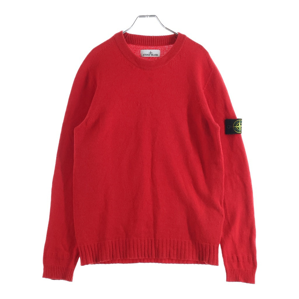 STONE ISLAND(ストーンアイランド) ロゴワッペン クルーネックセーター ニット レッド 7715524A3