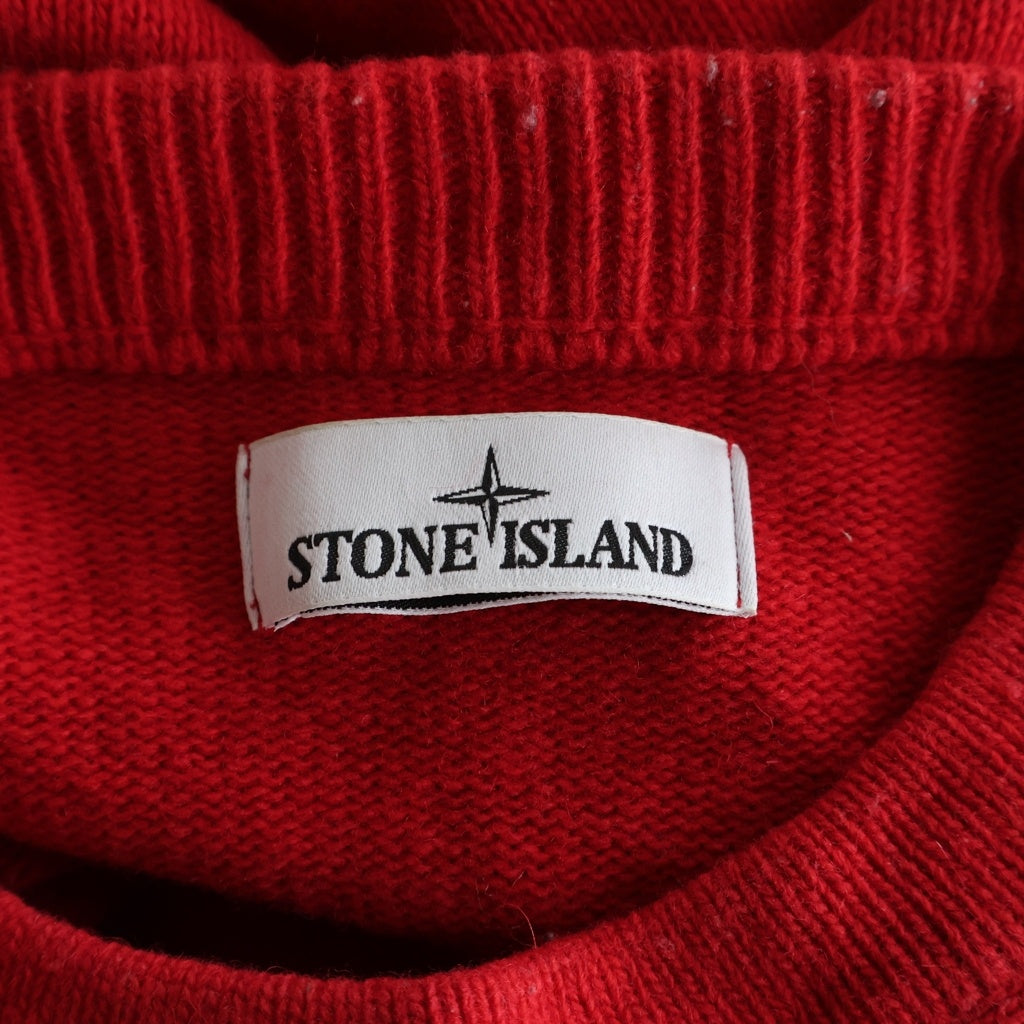 STONE ISLAND(ストーンアイランド) ロゴワッペン クルーネックセーター ニット レッド 7715524A3