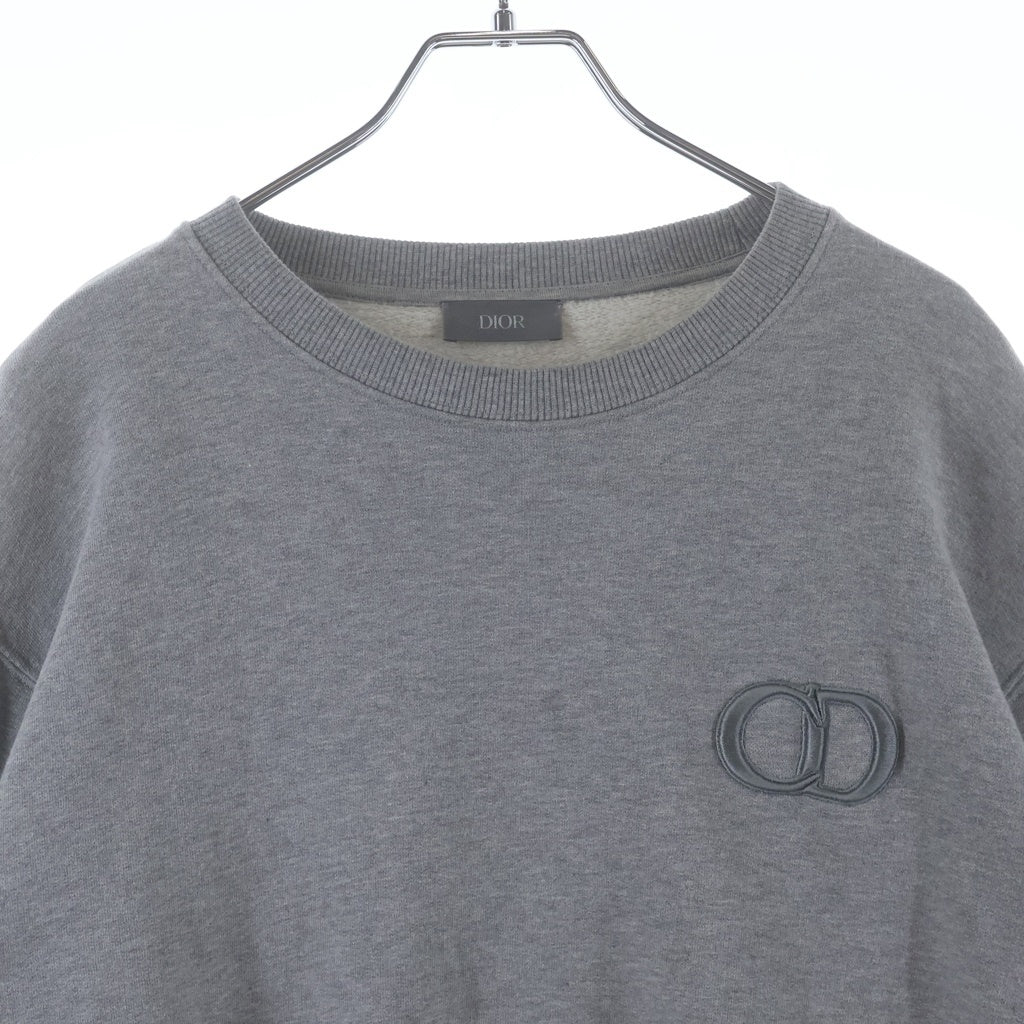 Christian Dior クリスチャンディオール CD ICON EMBROIDERED SWEAT CREW CDアイコンロゴ刺繍スウェットトレーナー グレー 113J699A0531 Christian Dior(クリスチャンディオール) CD ICON EMBROIDERED SWEAT