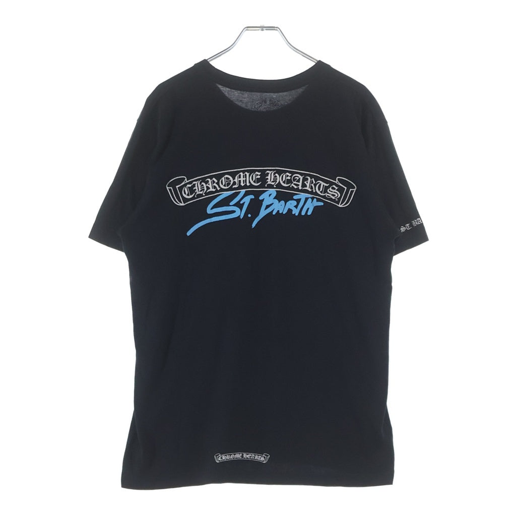 CHROME HEARTS(クロムハーツ) St.Barth Limited Scroll Label Tee セントバース限定 スクロールラベル 半袖Tシャツ カットソー ブラック/ブルー