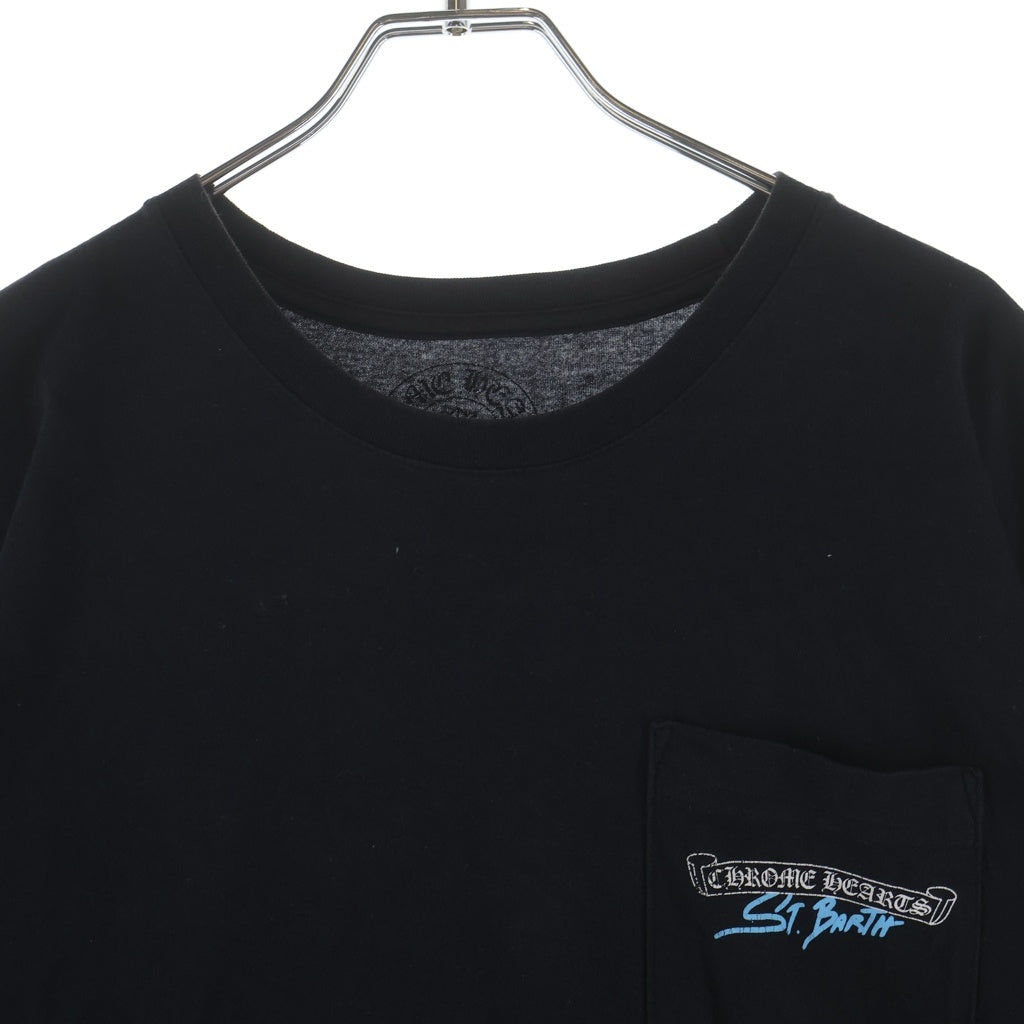 CHROME HEARTS(クロムハーツ) St.Barth Limited Scroll Label Tee セントバース限定 スクロールラベル 半袖Tシャツ カットソー ブラック/ブルー