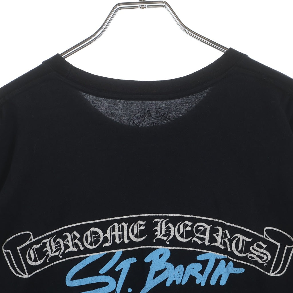 CHROME HEARTS(クロムハーツ) St.Barth Limited Scroll Label Tee セントバース限定 スクロールラベル 半袖Tシャツ カットソー ブラック/ブルー