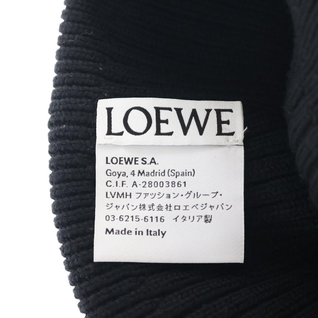 LOEWE(ロエベ) ロゴ刺繍 ビーニー ニット帽 帽子 ブラック F540257X23