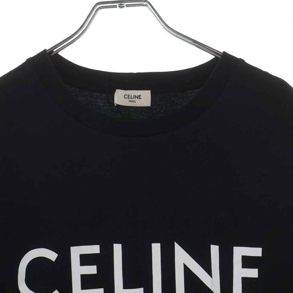 CELINE(セリーヌ) ルーズフィットロゴプリント半袖Tシャツ カットソー ブラック 2X681671Q