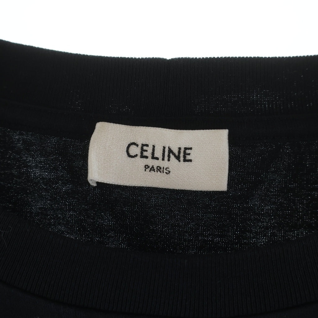 CELINE(セリーヌ) ルーズフィットロゴプリント半袖Tシャツ カットソー ブラック 2X681671Q