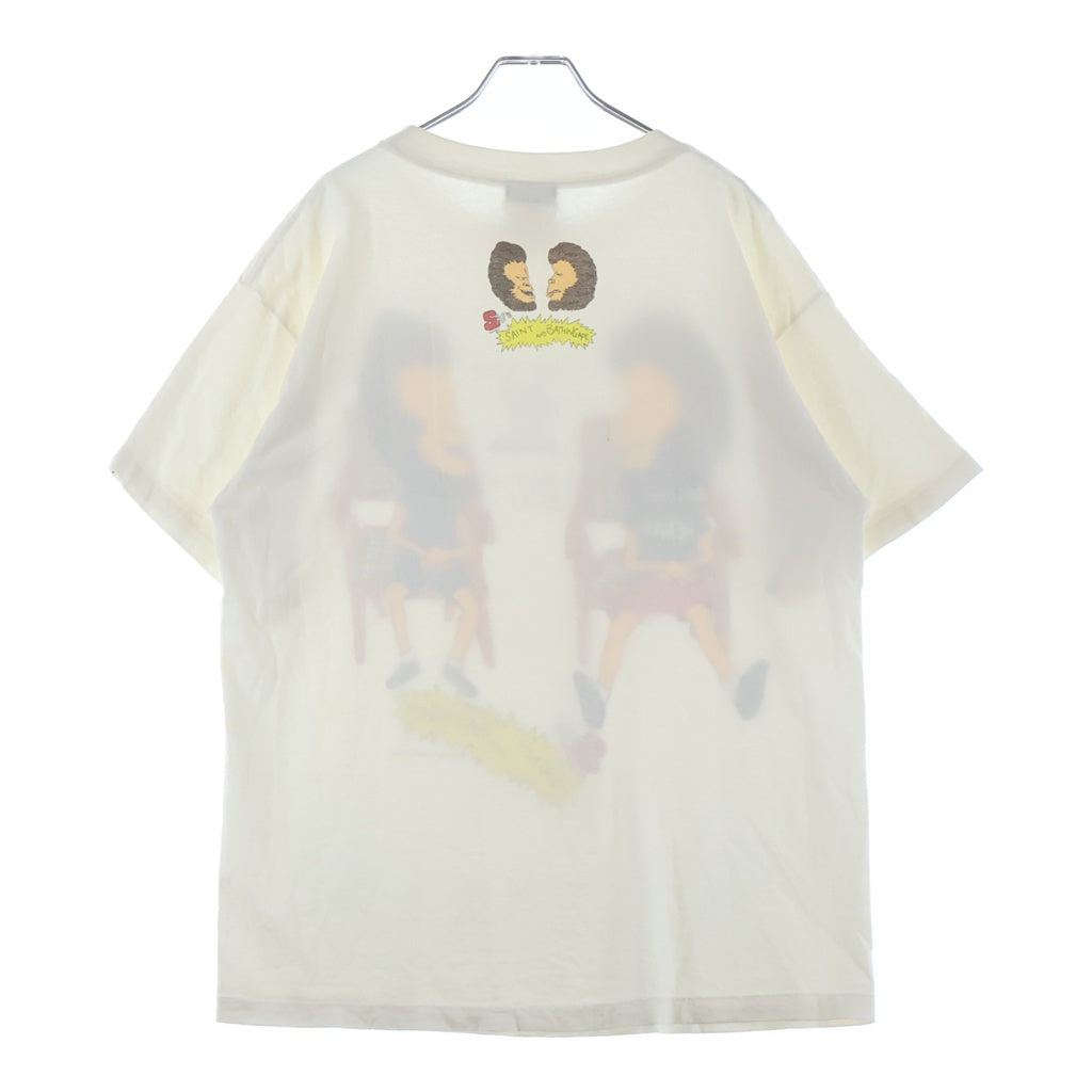 SAINT MICHAEL(セントマイケル) 23SS ×A BATHING APE アベイシングエイプ ヘブンアンドヘルショートスリーブ半袖Tシャツ クルーネックカットソー ホワイト SM-S23-0000-110