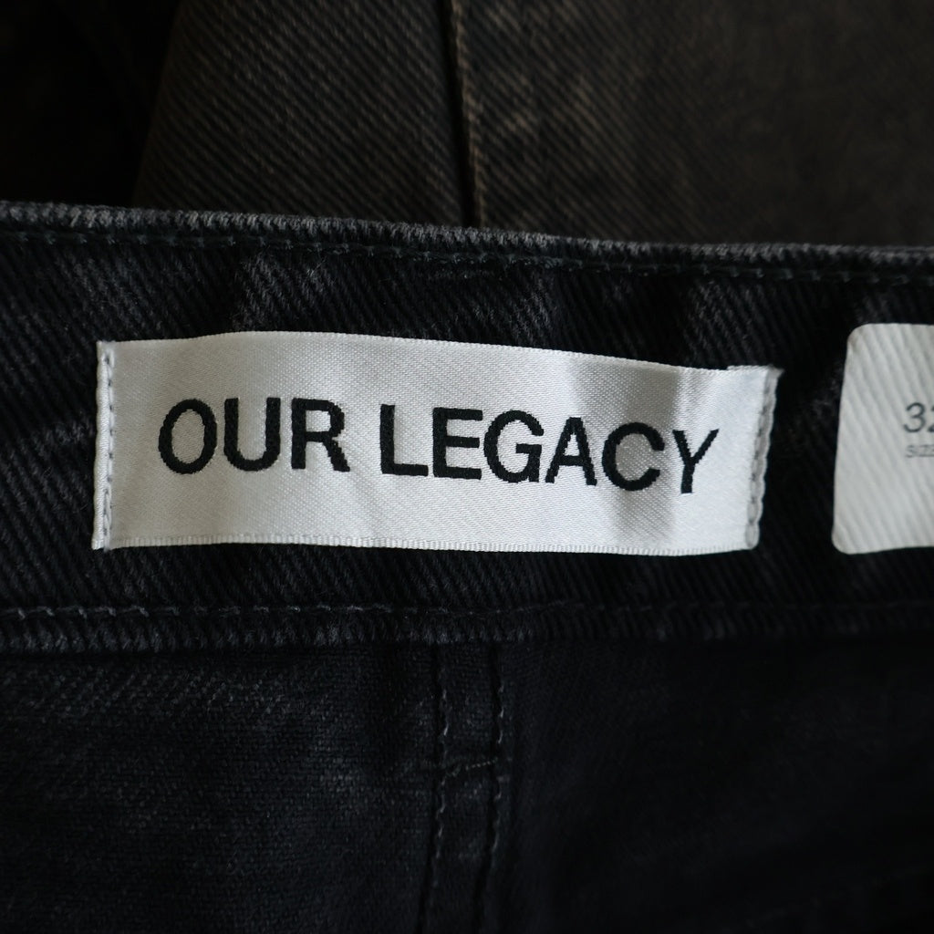 OUR LEGACY(アワーレガシー) FULL CUT DENIM フルカット ウォッシュ ストレートデニムパンツ ブラック W2265FN