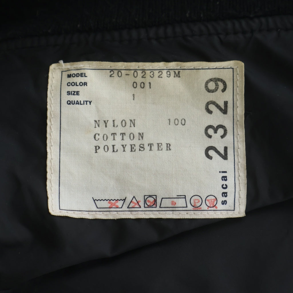 Sacai(サカイ) 20AW ×Dr.Woo BANDANA PRINT MA-1 BOMBER JACKET