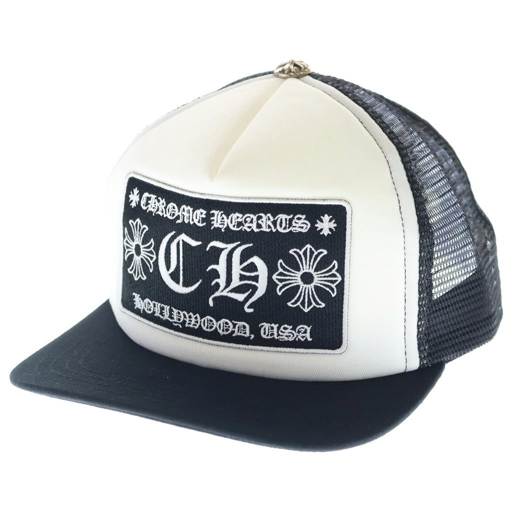 CHROME HEARTS(クロムハーツ) TRUCKER CAP CHパッチ メッシュ トラッカーキャップ 帽子 ブラック/ホワイト