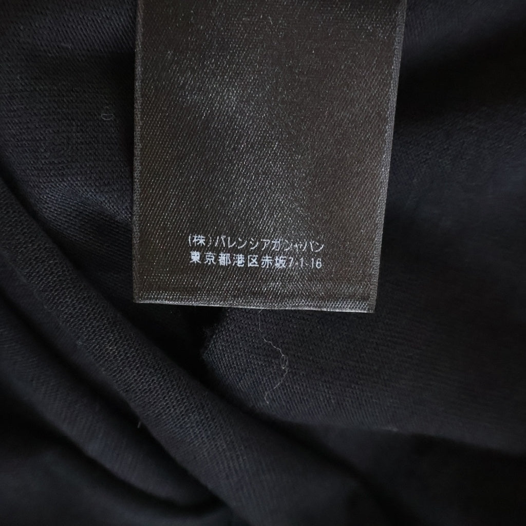 BALENCIAGA(バレンシアガ) 21SS Caps Destroyed Flatground Tee デストロイ加工 クルーネック 半袖Tシャツ カットソー ブラック 651795 TKVB8