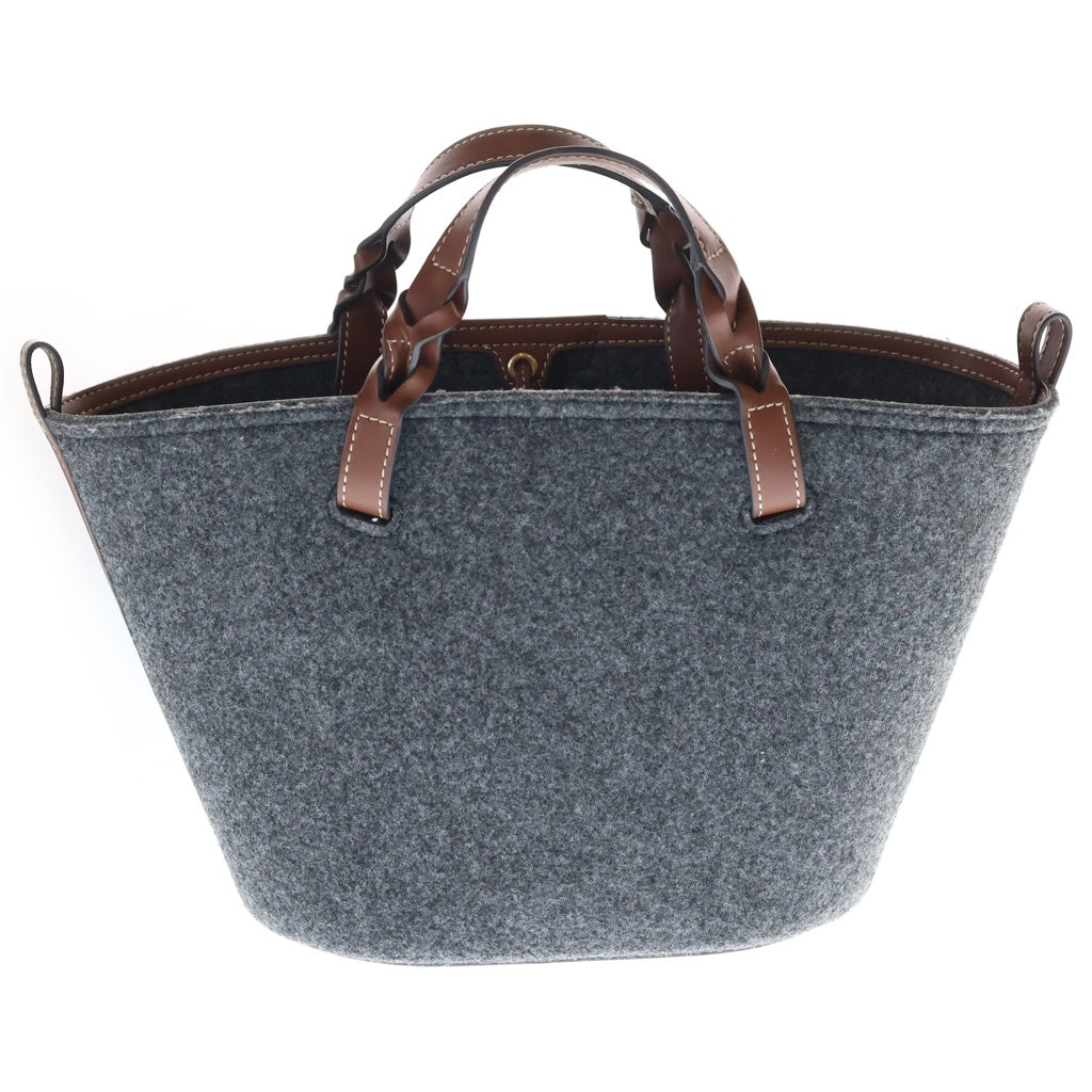 Anya Hindmarch(アニヤハインドマーチ) Tote Small Eyes トートスモールアイズ フェルトトートバッグ グレー/ブラウン レディース