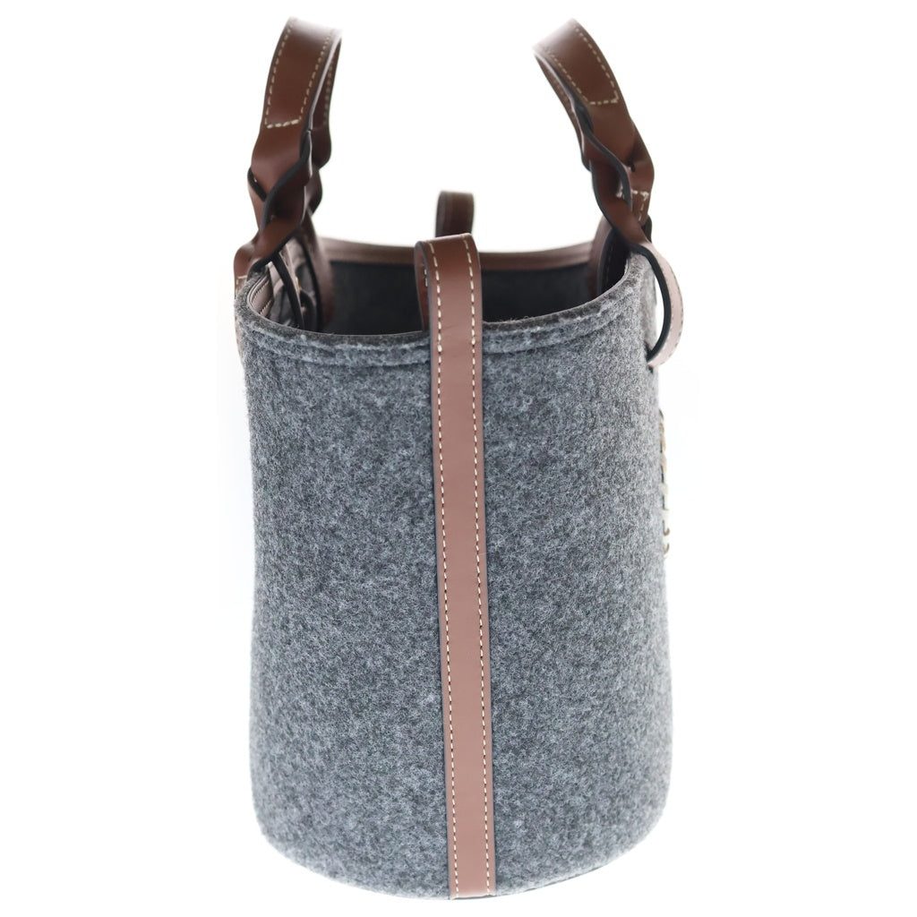 Anya Hindmarch(アニヤハインドマーチ) Tote Small Eyes トートスモールアイズ フェルトトートバッグ グレー/ブラウン レディース