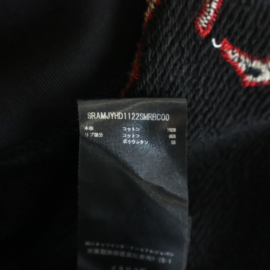 AMIRI(アミリ) LOS ANGELES 1976 HELL 刺繍 スウェットパーカー フーディー ブラック