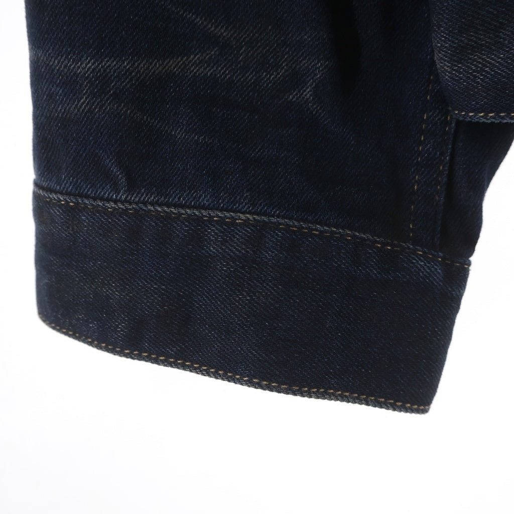 Acne Studios(アクネ ストゥディオズ) オーバーサイズ デニムジャケット レザー切り替え インディゴ FN-UX-OUTW000058