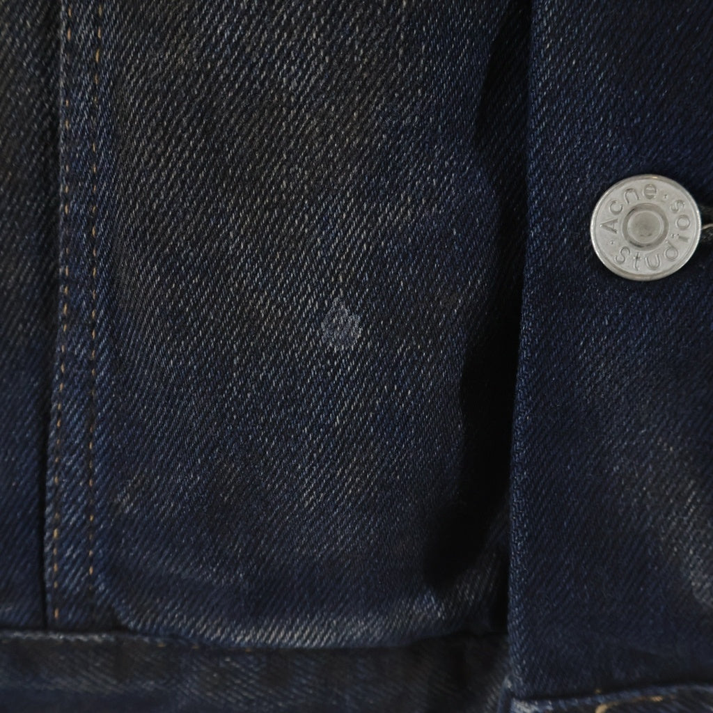 Acne Studios(アクネ ストゥディオズ) オーバーサイズ デニムジャケット レザー切り替え インディゴ FN-UX-OUTW000058