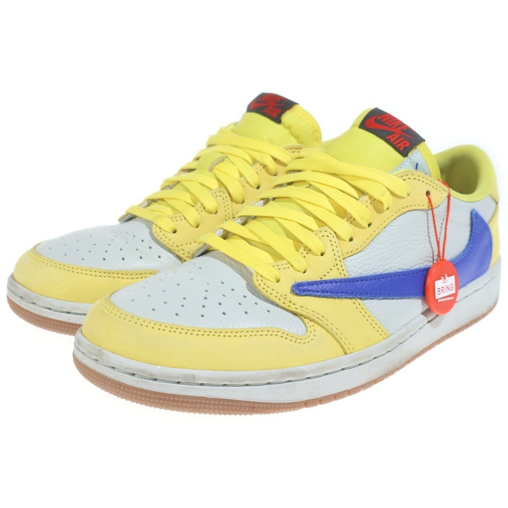 NIKE(ナイキ) ×TRAVIS SCOTT WMNS AIR JORDAN 1 RETRO LOW OG CANARY DZ4137-700 トラヴィススコット ウィメンズ エアジョーダン1 ローカットスニーカー US10.5/27.5cm