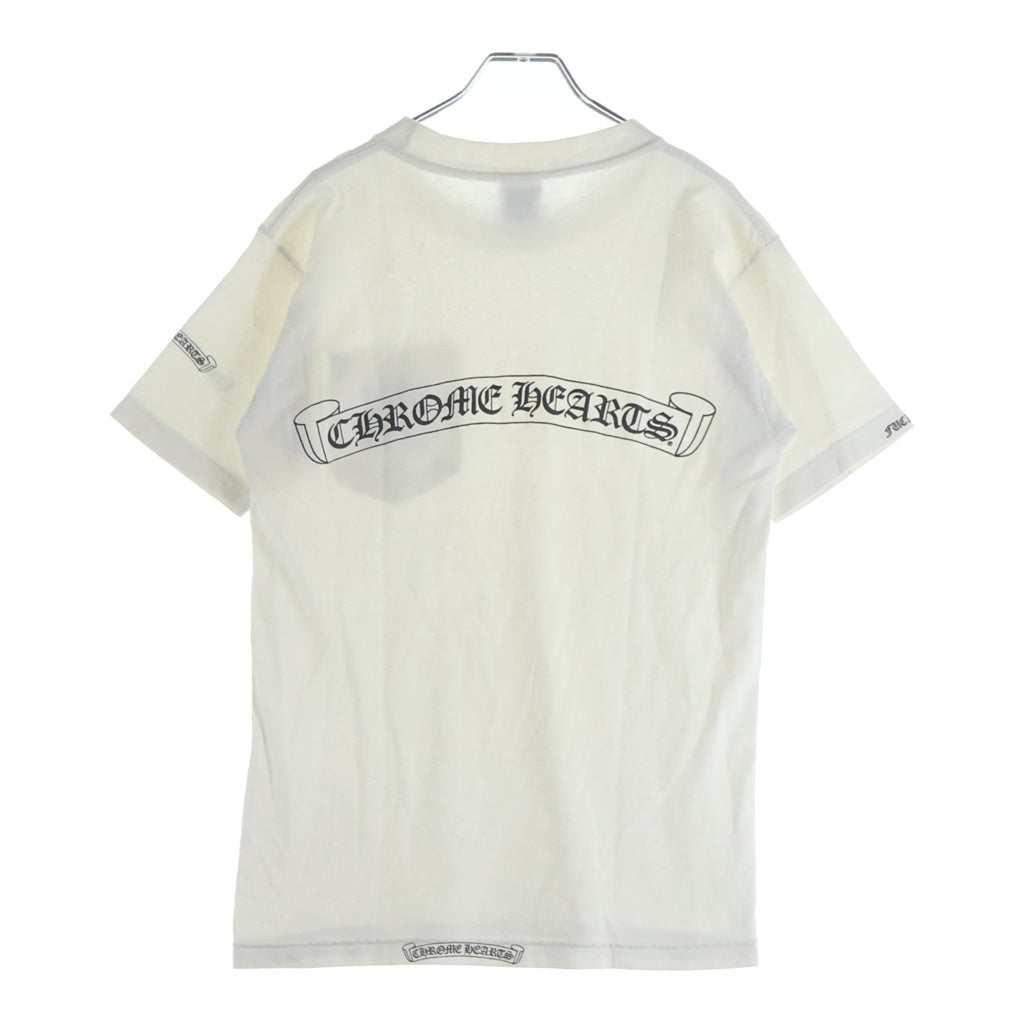 CHROME HEARTS(クロムハーツ) OLD CH S/S T-SHIRT オールド ネックロゴ ヴァインダガープリント 半袖Tシャツカットソー ホワイト