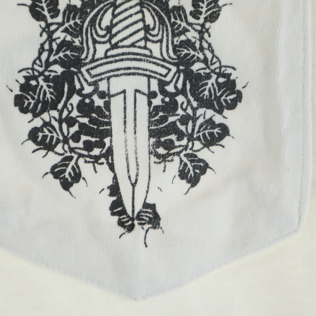 CHROME HEARTS(クロムハーツ) OLD CH S/S T-SHIRT オールド ネックロゴ ヴァインダガープリント 半袖Tシャツカットソー ホワイト