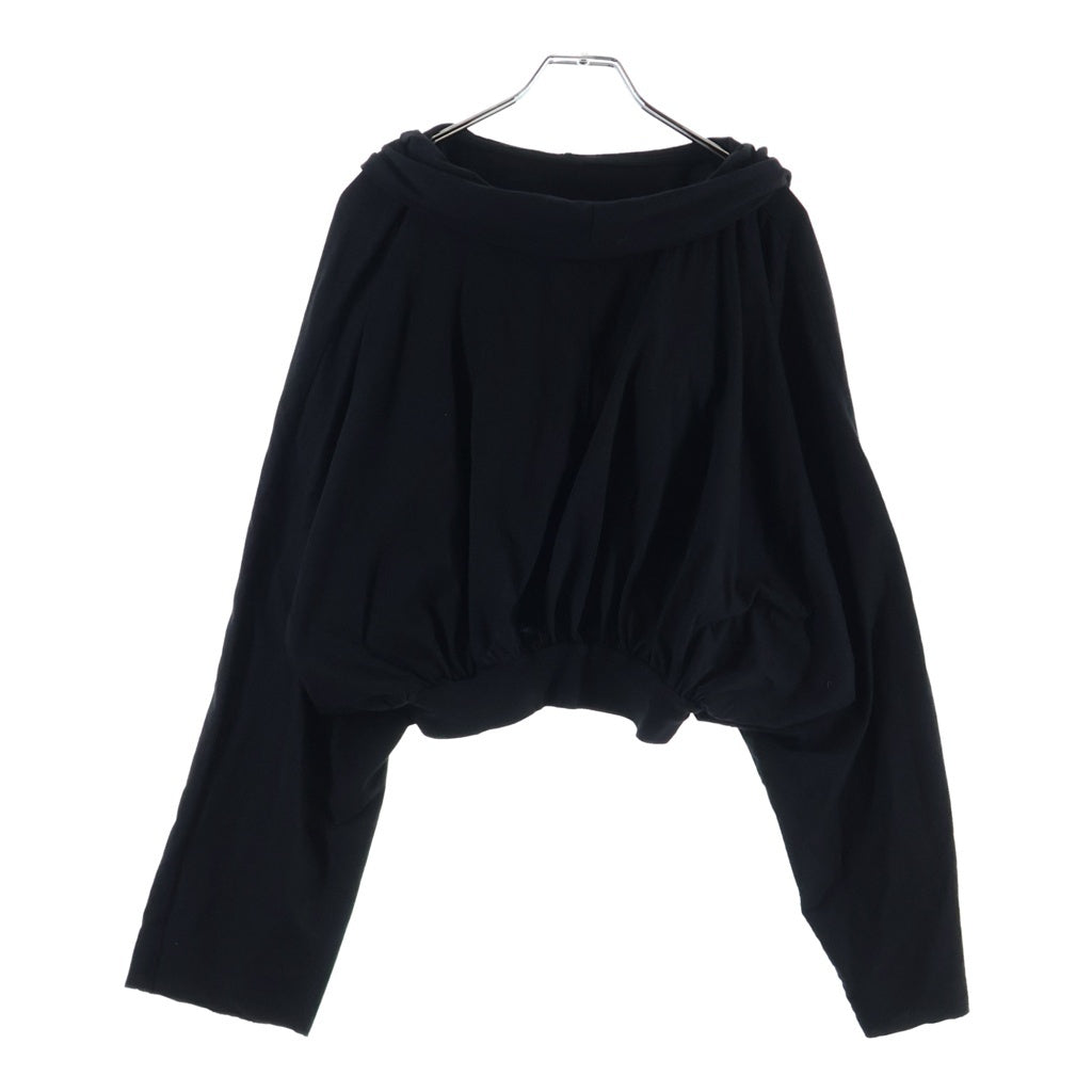 DRKSHDW(ダークシャドウ) CROPPED HOODED TOP クロップド フーディー トップス ブラック レディース DS01F4218-RN