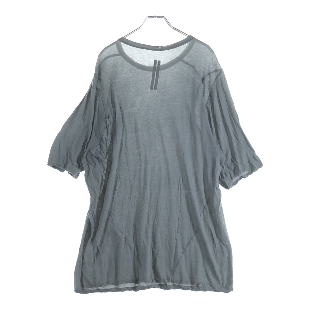 Rick Owens(リックオウエンス) Concordians Jumbo ジャンボシルエット ウォッシュ加工 半袖Tシャツ カットソー グレー RU02E1274-UC